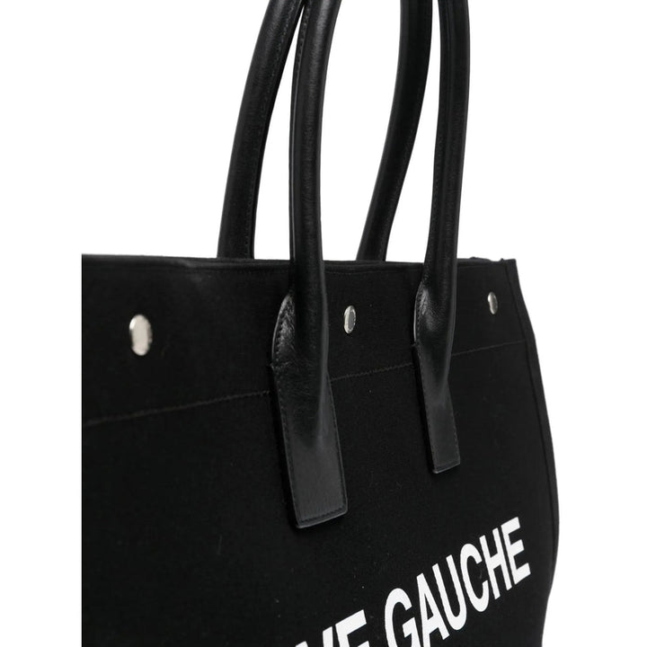 SAINT LAURENT Black Leather Tote Bag | Designer Collection