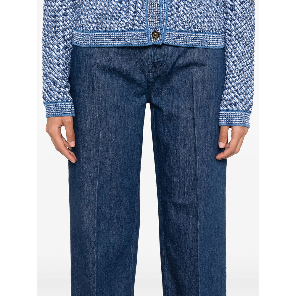 Gucci Blue Denim - Straight-Leg Jeans Women