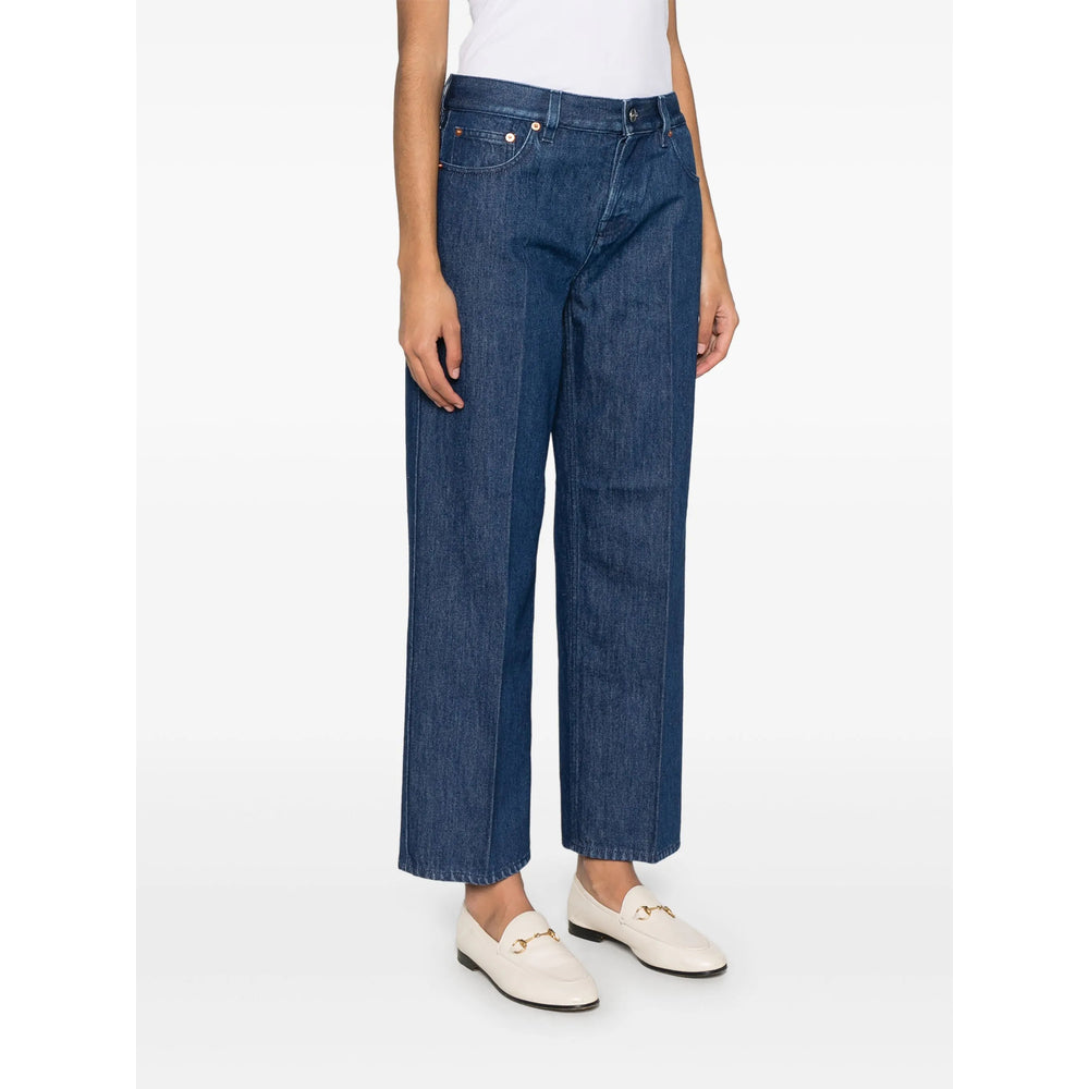 Gucci Blue Denim - Straight-Leg Jeans Women