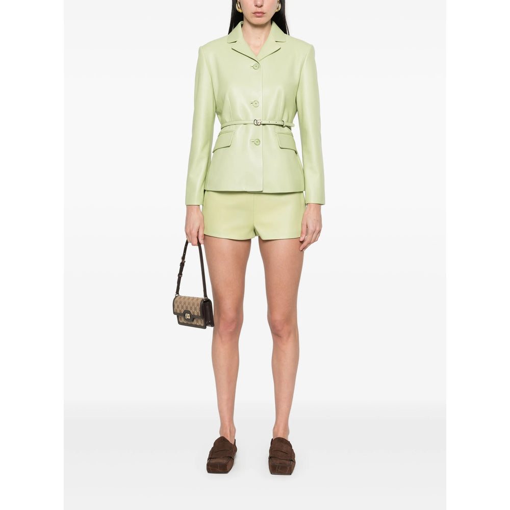 Gucci Green Shorts - Leather & Faux Leather Shorts Women