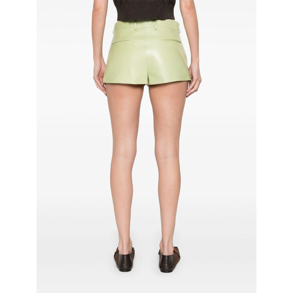 Gucci Green Shorts - Leather & Faux Leather Shorts Women