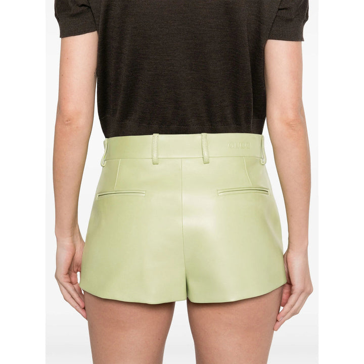 Gucci Green Shorts - Leather & Faux Leather Shorts Women