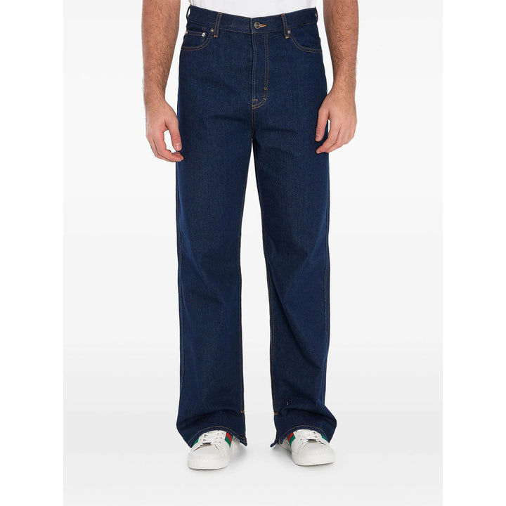 Gucci Blue Denim - Wide-Leg Jeans Men