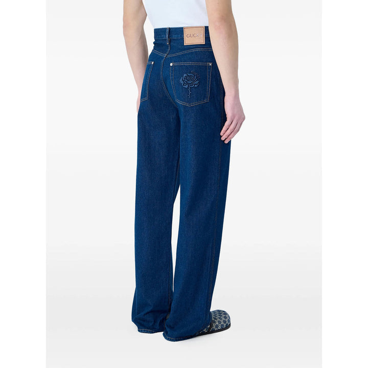 Gucci Blue Denim - Wide-Leg Jeans Men