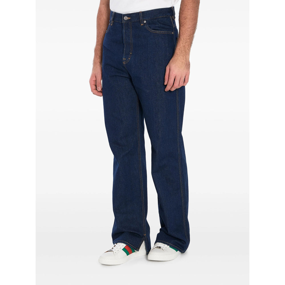 Gucci Blue Denim - Wide-Leg Jeans Men