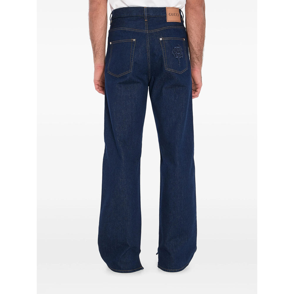 Gucci Blue Denim - Wide-Leg Jeans Men