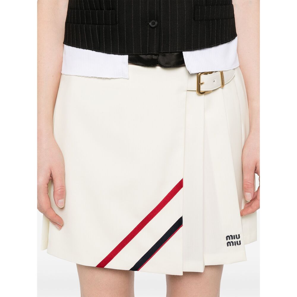 Miu Miu Neutrals Skirts - Pleated Skirts Women