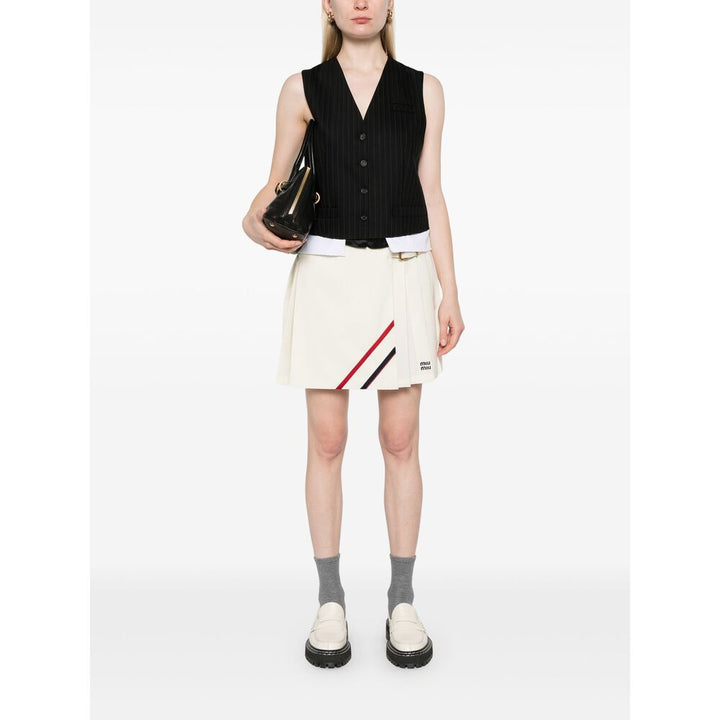 Miu Miu Neutrals Skirts - Pleated Skirts Women