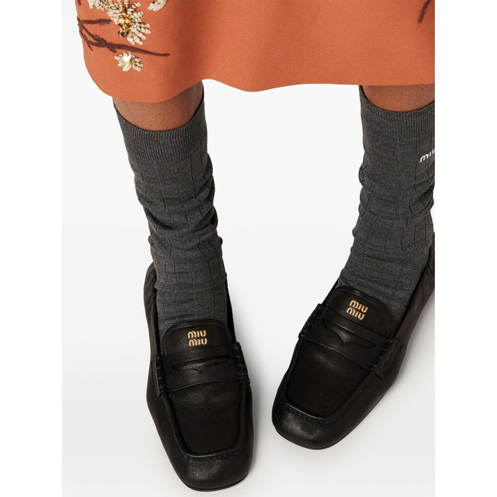 Miu Miu Black Loafers Women