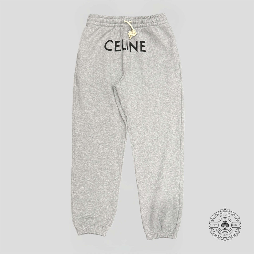 Celine Logo Sweatpants in Grey