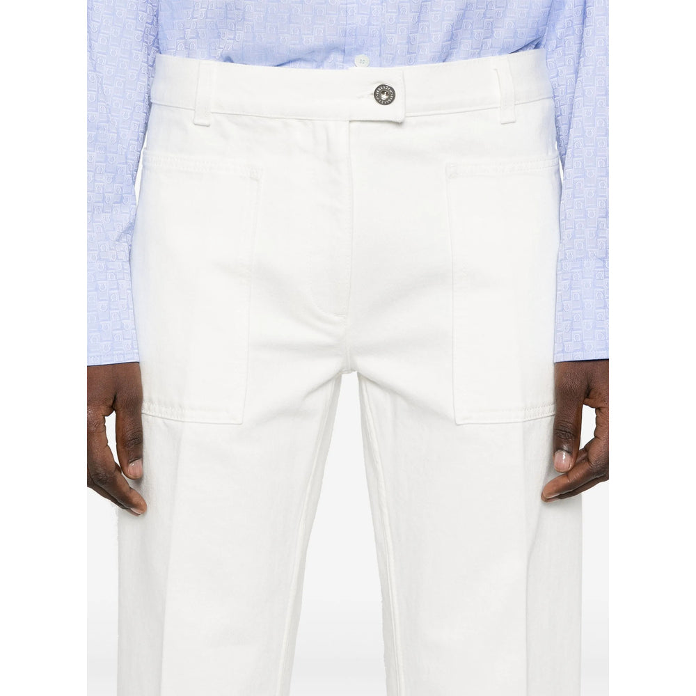Ferragamo White Denim - Straight-Leg Jeans Women