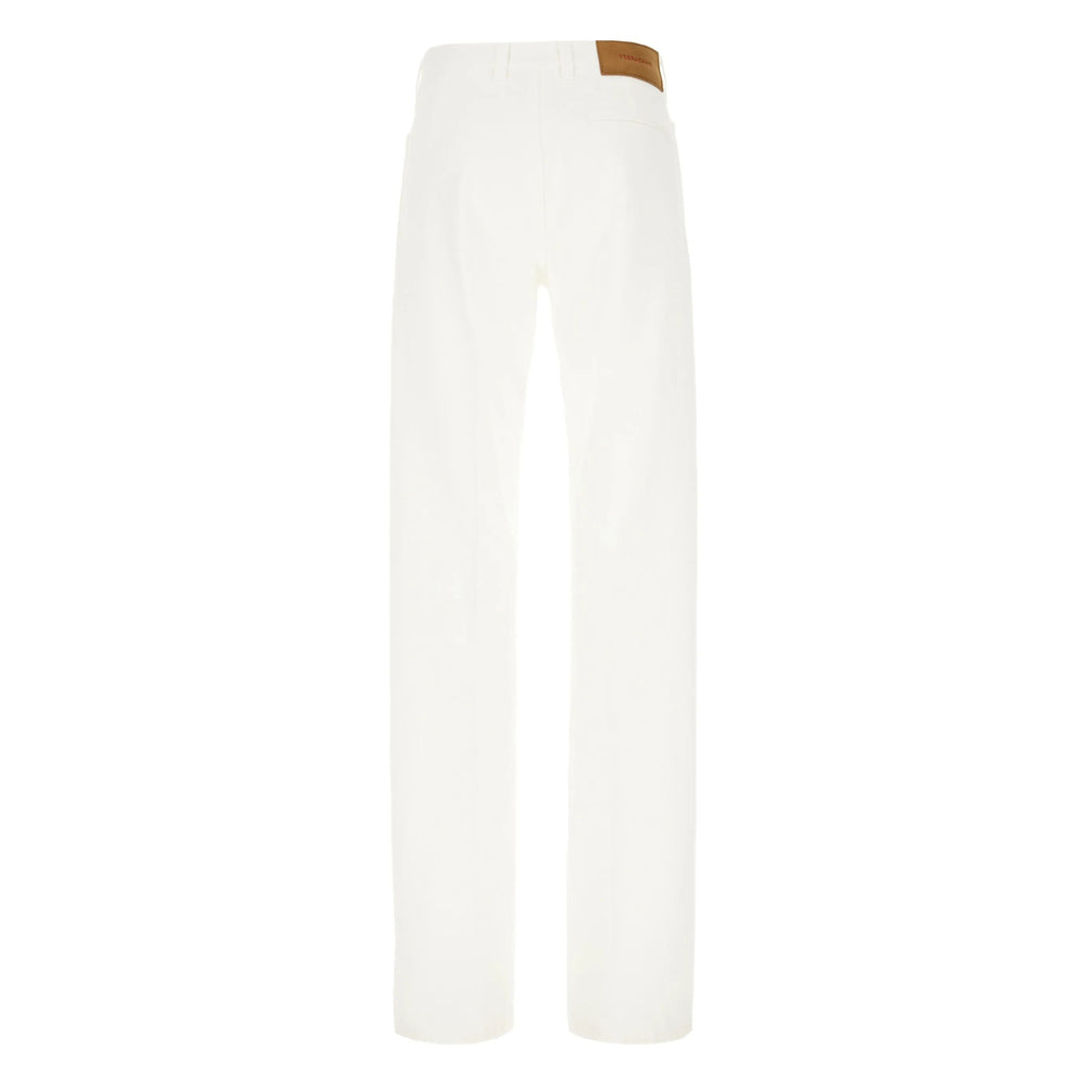 Ferragamo White Denim - Straight-Leg Jeans Women
