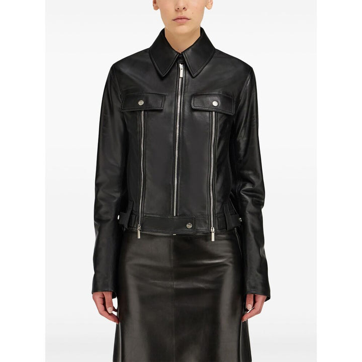 Ferragamo Black Jackets - Biker Jackets Women