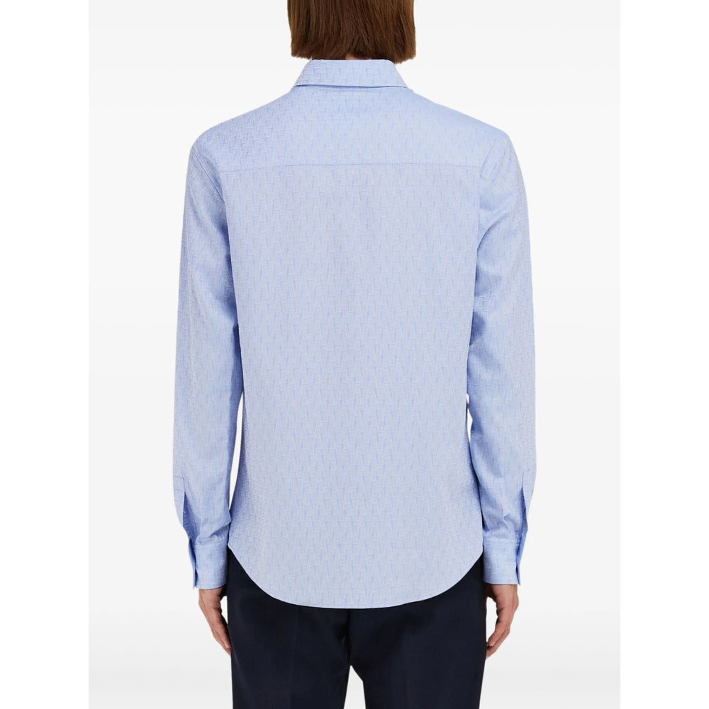 Ferragamo Blue Shirts Men