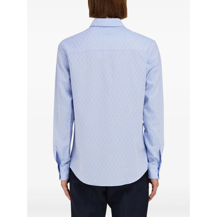 Ferragamo Blue Shirts Men
