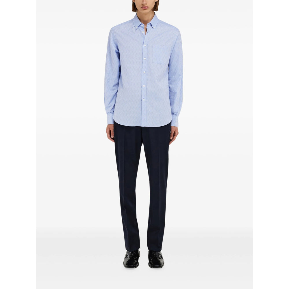 Ferragamo Blue Shirts Men