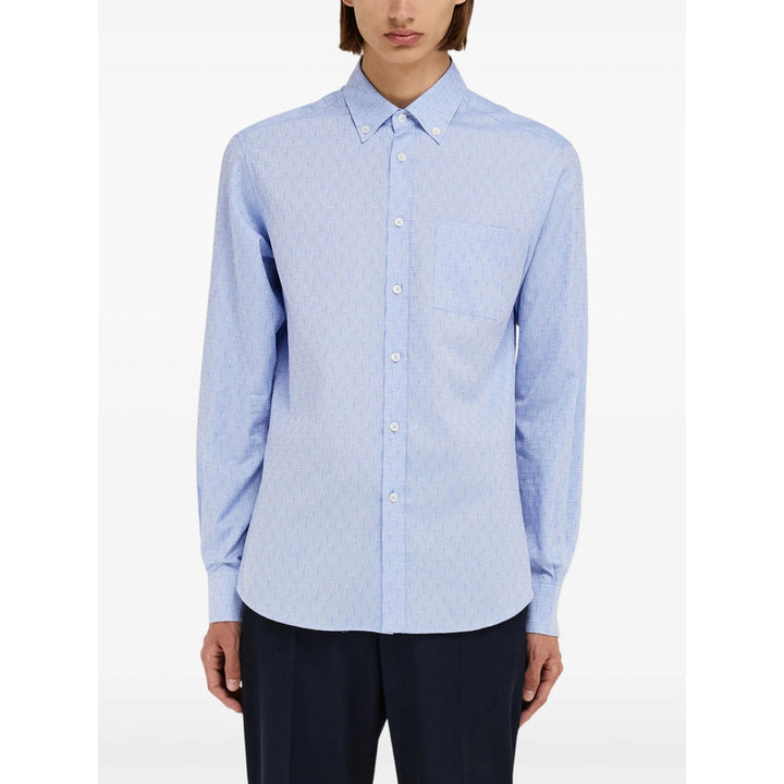 Ferragamo Blue Shirts Men