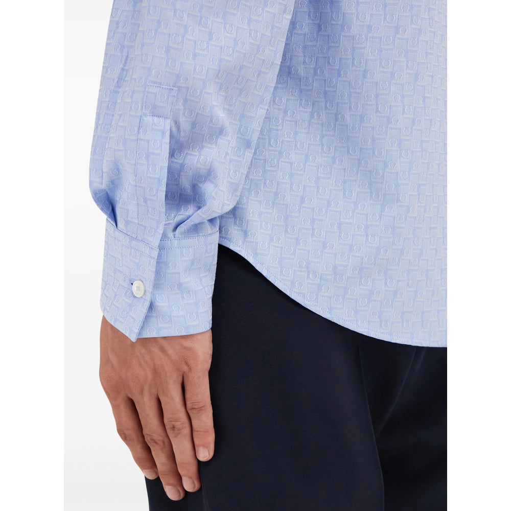 Ferragamo Blue Shirts Men