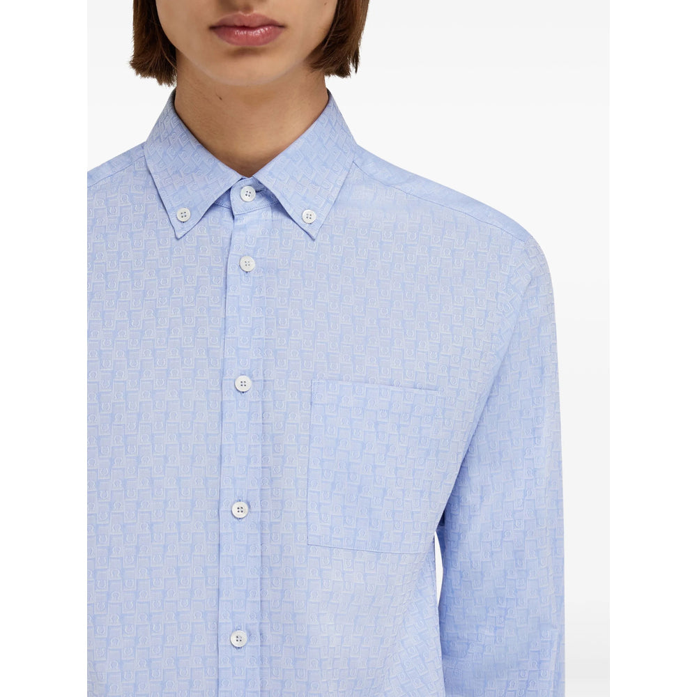 Ferragamo Blue Shirts Men