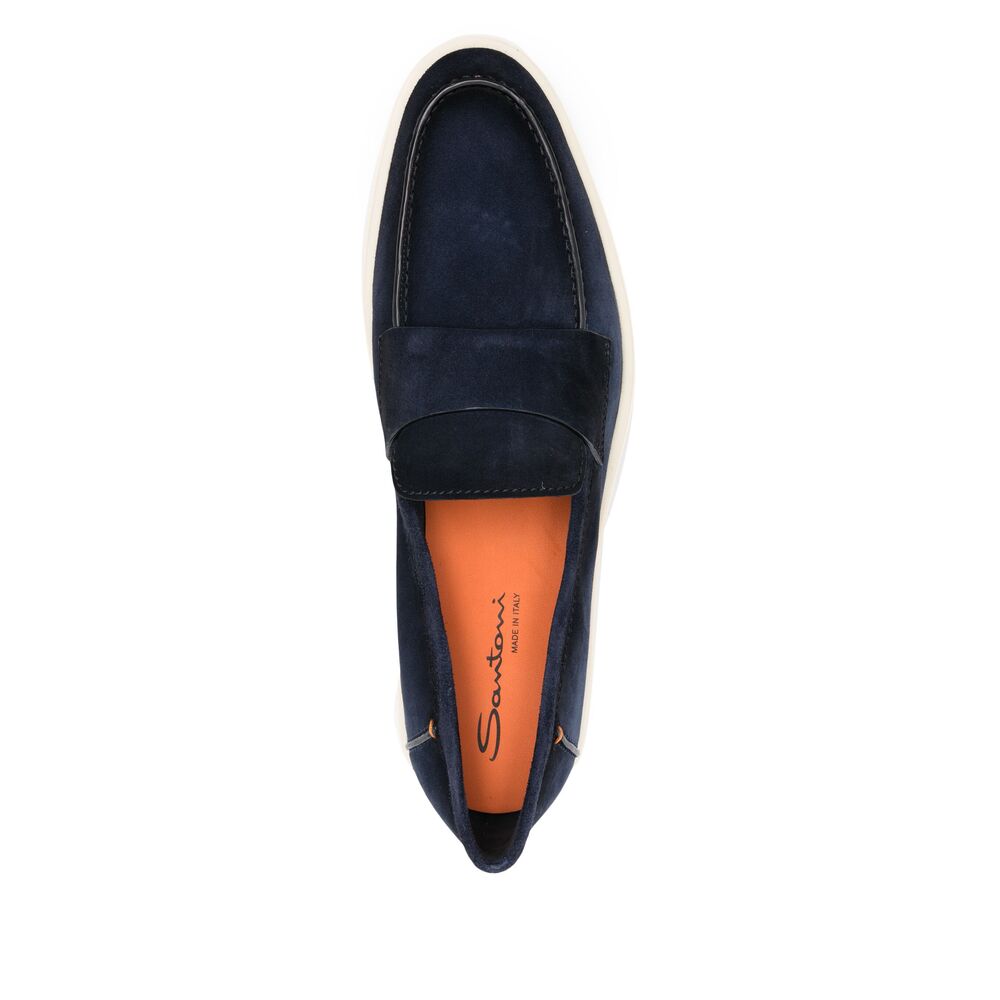 Santoni Blue Loafers Men
