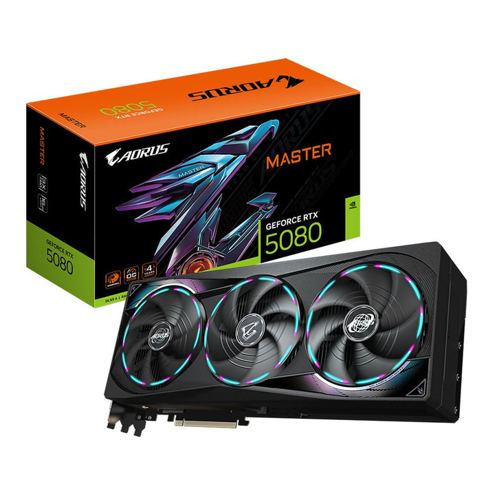 Gigabyte NVIDIA GeForce RTX 5080 AORUS MASTER Triple Fan 16GB GDDR7 PCIe 5.0 Graphics Card