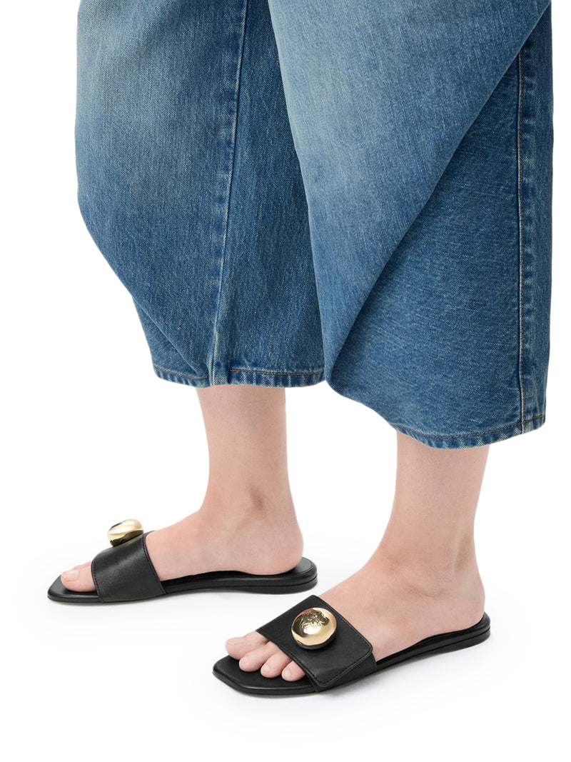 Loewe Women Pebble Calfskin Slide