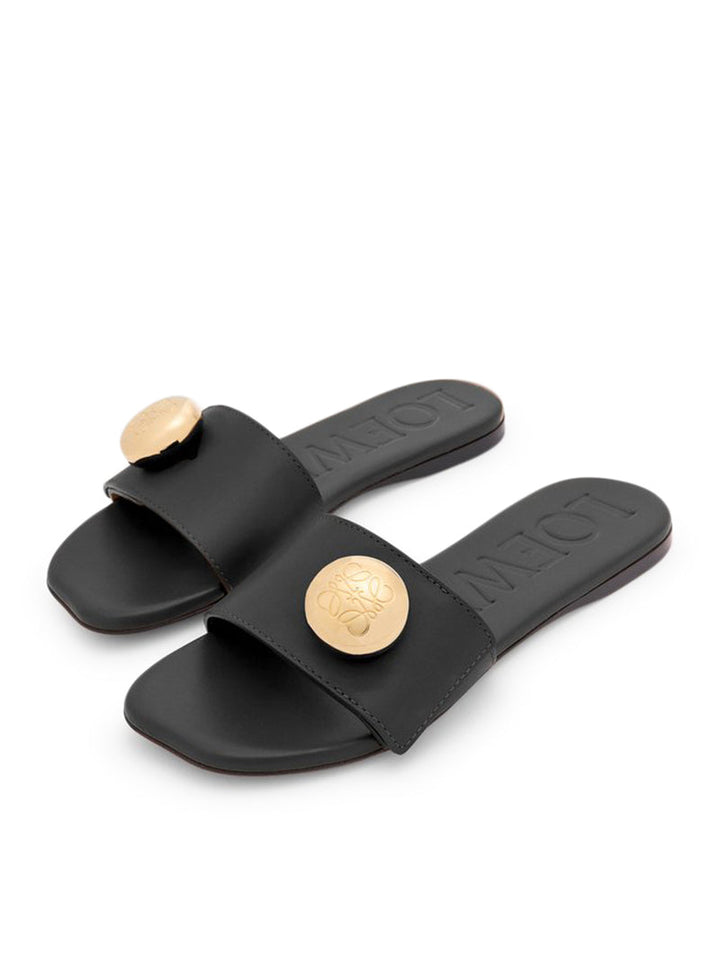 Loewe Women Pebble Calfskin Slide
