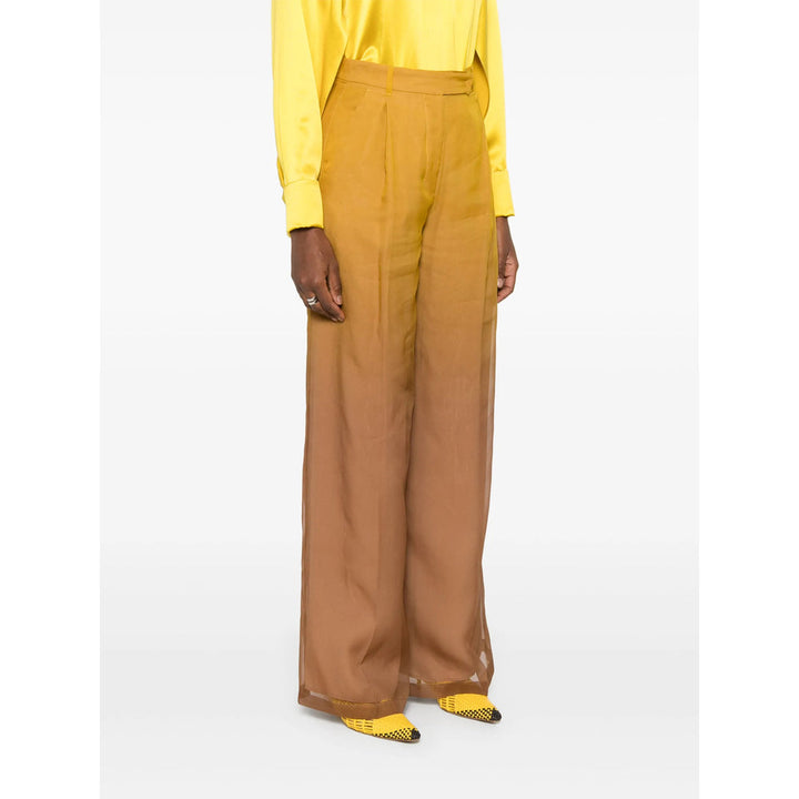 Max Mara Pianoforte Yellow Trousers - Palazzo Pants Women