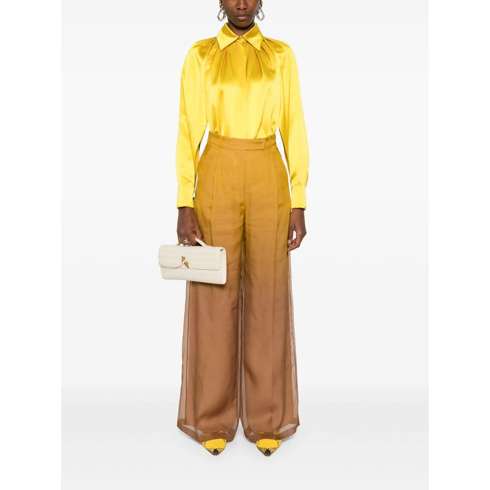 Max Mara Pianoforte Yellow Trousers - Palazzo Pants Women