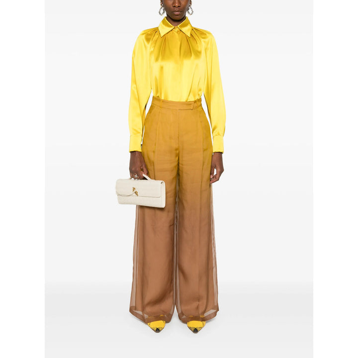 Max Mara Pianoforte Yellow Trousers - Palazzo Pants Women