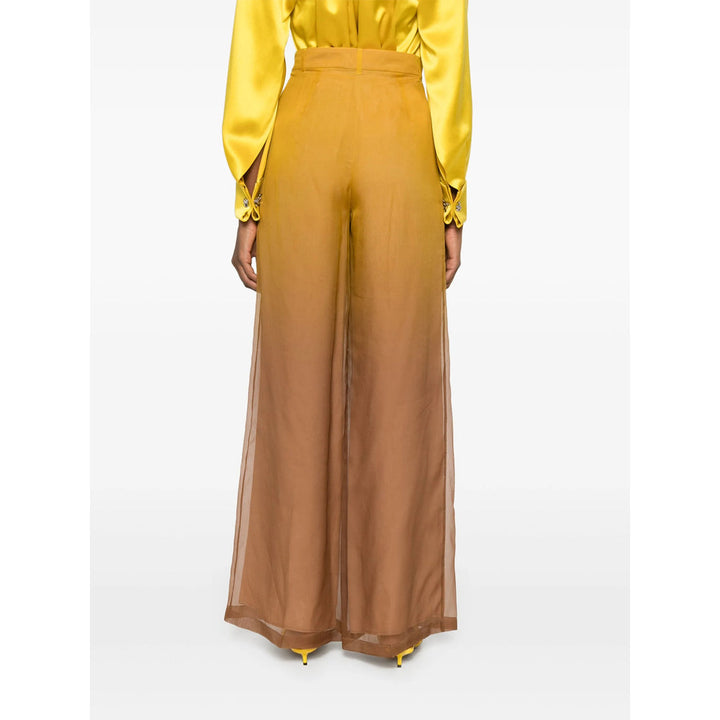 Max Mara Pianoforte Yellow Trousers - Palazzo Pants Women