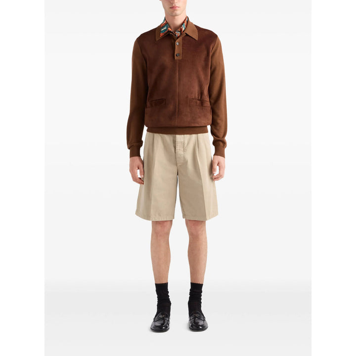 Prada Neutrals Shorts - Bermuda Shorts Men