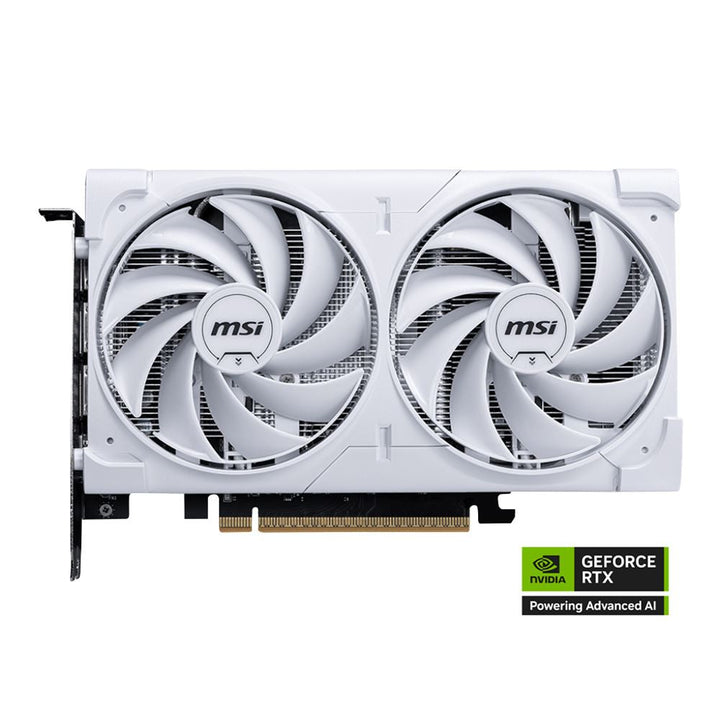 MSI NVIDIA GeForce RTX 5060 Ventus 2X White Overclocked Dual Fan 8GB GDDR7 PCIe 5.0 Graphics Card