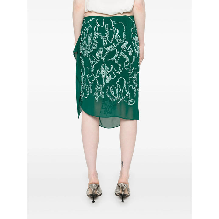 Dries Van Noten Green Skirts - Asymmetric & Draped Skirts Women
