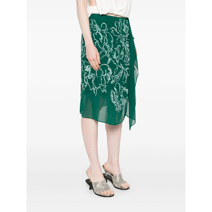 Dries Van Noten Green Skirts - Asymmetric & Draped Skirts Women