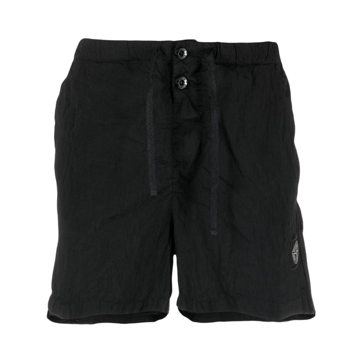 Stone Island Black Beachwear - Swim Shorts Men