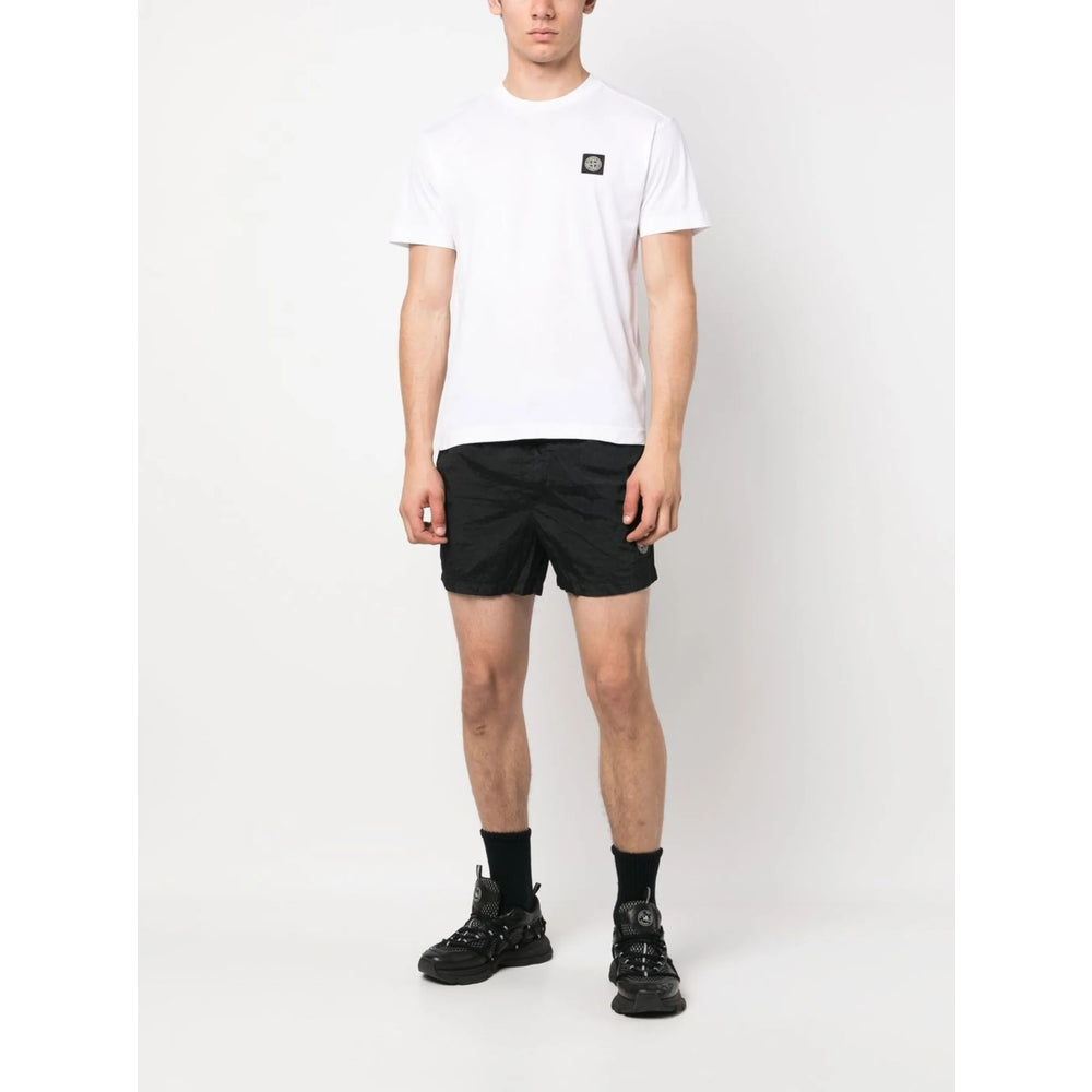 Stone Island Black Beachwear - Swim Shorts Men