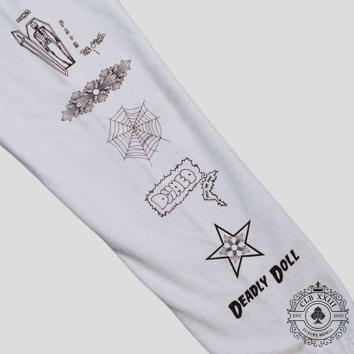 Chrome Hearts Deadly Doll Sweatpants in White