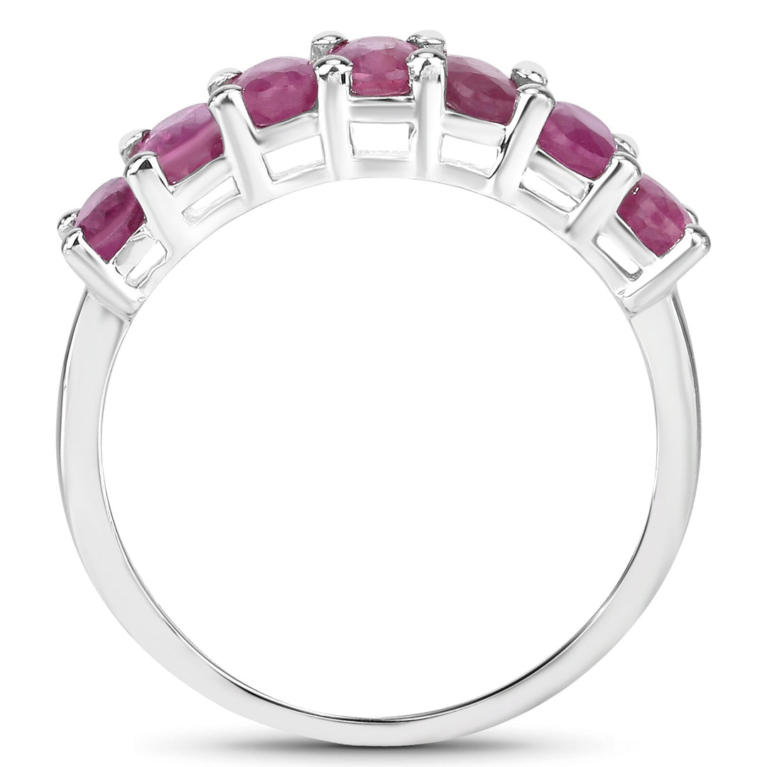 1.89 Carat Genuine Ruby .925 Sterling Silver Ring