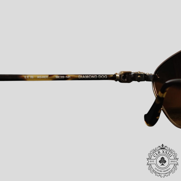 Chrome Hearts Diamond Dog Sunglasses in Tortoise