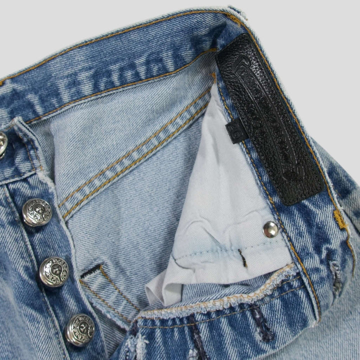 Chrome Hearts 501 Redline Cross Patch Jeans