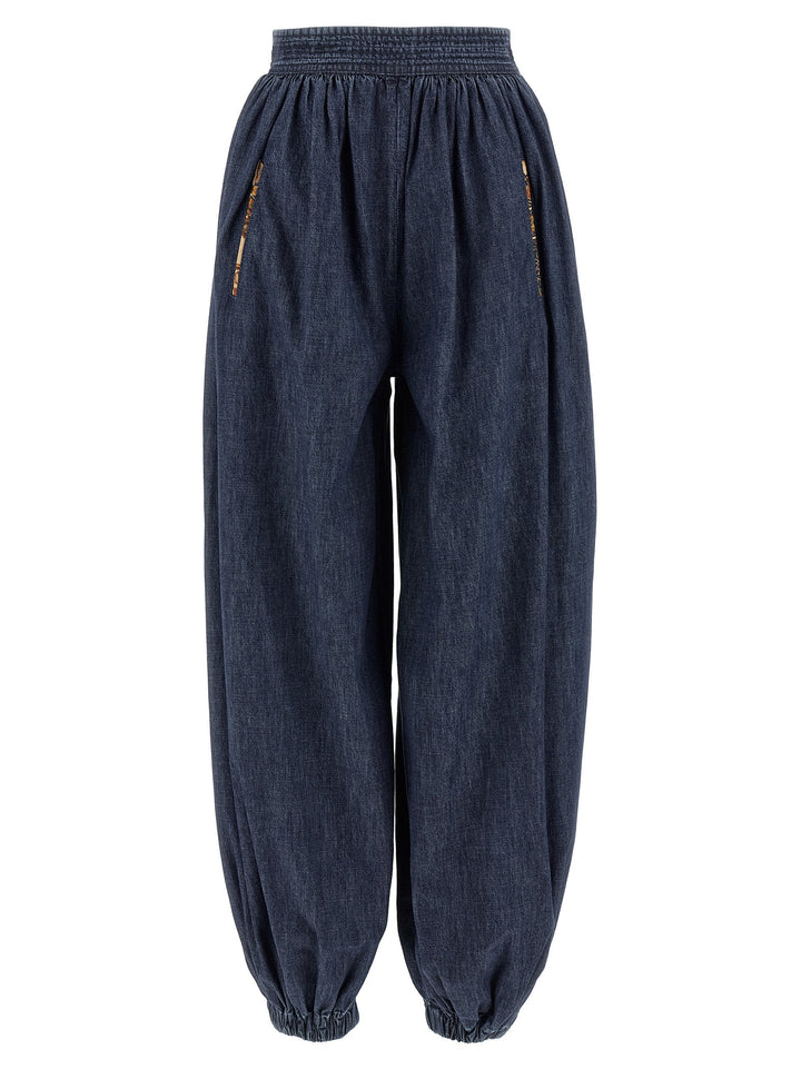 Valentino Garavani Women Valentino Garavani Denim Chambray Pants