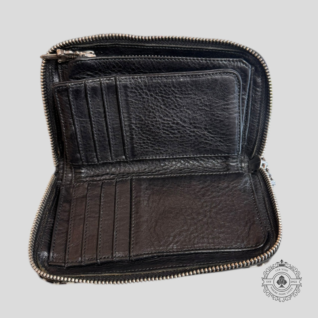 Chrome Hearts Checkered Zip Up Wallet