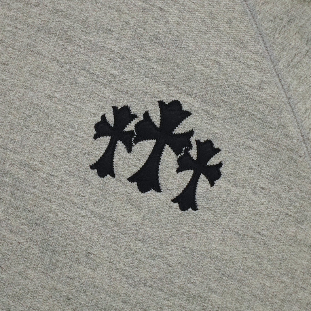 Chrome Hearts Cemetery Cross Seven-11 Hoodie in Grey