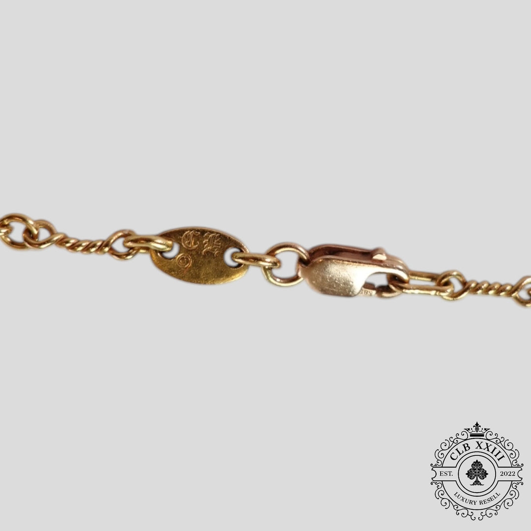Chrome Hearts 22K Gold Twist 20 Inch Necklace