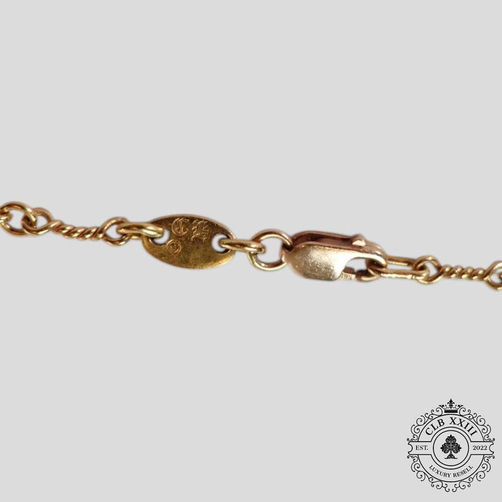 Chrome Hearts 22K Gold Twist 20 Inch Necklace