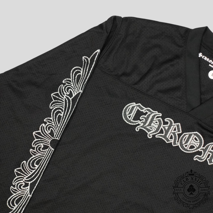 Chrome Hearts Mesh Warm Up Long Sleeve Jersey in Black