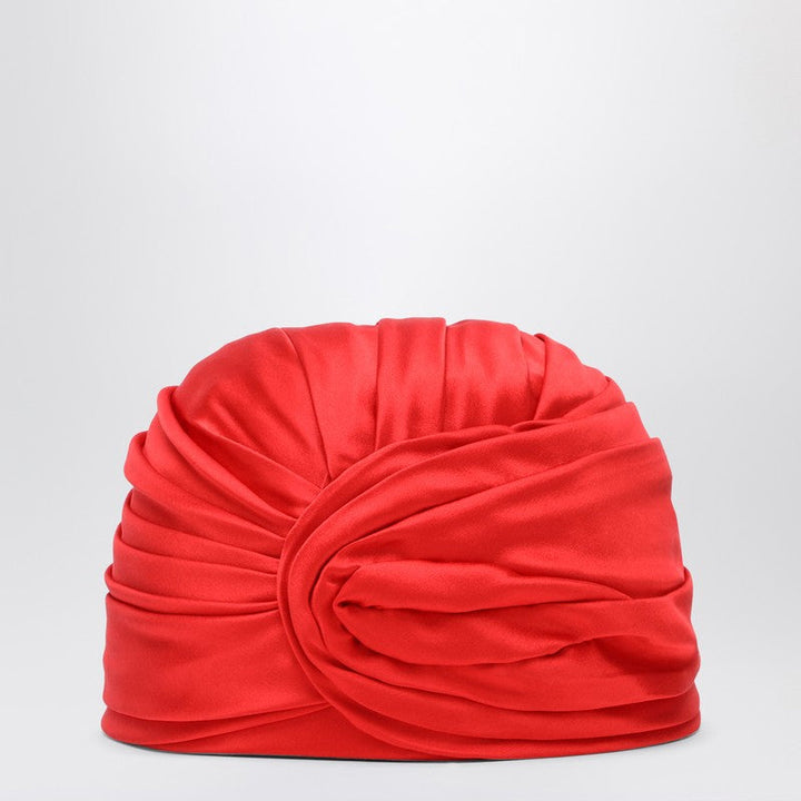 Valentino Garavani Red Silk Turban Women