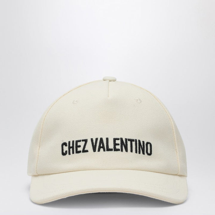 Valentino Garavani Chez Valentino Ivory Baseball Cap Women