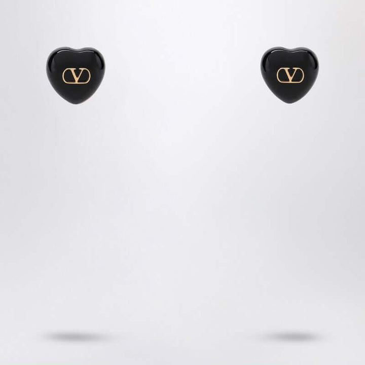 Valentino Garavani Royal Black Heart Earrings Women